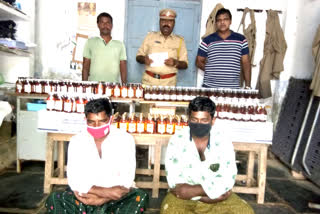 illegal liquor caught at guntur district