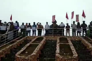 citu protest at civil supplies warehouse in kurnool