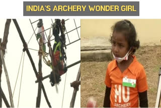 5-year-old Chennai girl shoots 111 arrows in suspended position for world record