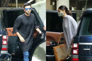 Alia Bhatt, Ranbir Kapoor pay a visit to Sanjay Leela Bhansali