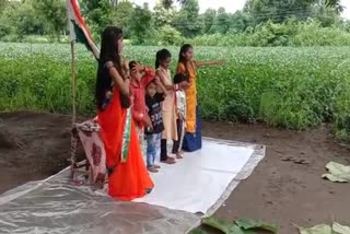 Children celebrated Independence Day in Khategaon