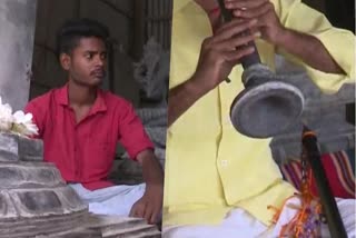Karthik, a class 12th student has made a 'Nadaswaram', a traditional wind-based musical instrument