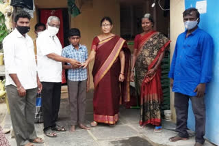 A retired employee couple  assistance to  orphan boy at kadavakallu