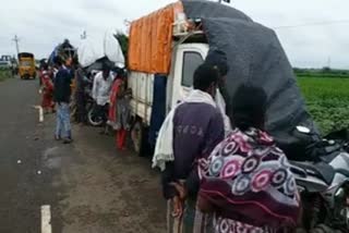 Heavy rains causes flood victims life on road