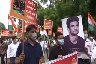 rajput karni sena demands CBI probe into Sushants case four arrested