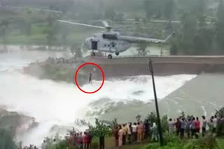 Watch: IAF rescues stranded man near Khutaghat Dam in Chhattisgarh