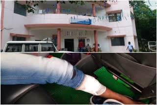 A young man injured by being shot in Ranchi