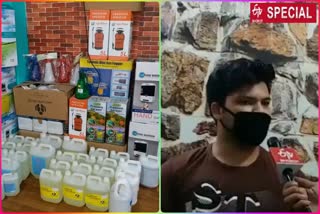 east delhi harshit started sanitizer business during lockdown