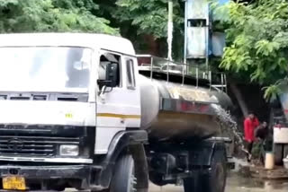 Water wastage at pumping station in Vasant Kunj Delhi