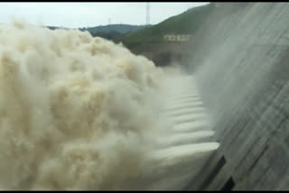 Heavy rainfall at Hirakud