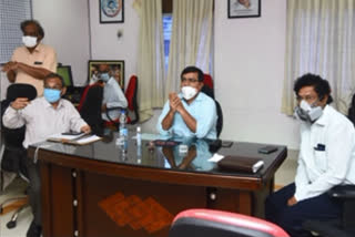 collector vinay chand visit vims hospital in vizag