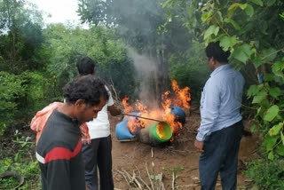 cheap liquor caught at kothavalasa village in visakha district