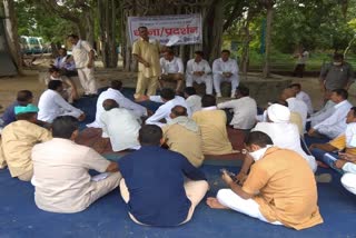 Roadways employees started dharna in hisar