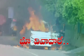3 injured after car set ablaze in vijayawada