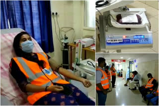 Civil Defense members  donated blood kannur  kannur news  കണ്ണൂർ  കണ്ണൂർ രക്തദാനം  സിവിൽ ഡിഫൻസ് അംഗങ്ങൾ