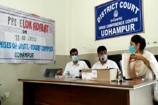 E- Lok Adalat held in the district court Complex