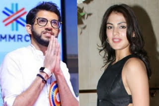 Rhea Chakraborty meeting Aaditya Thackeray