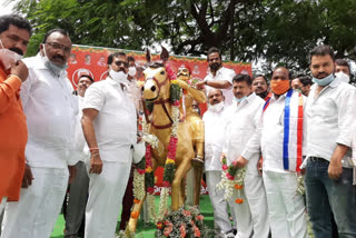 minister srinivas goud participated in sardhar  sarvai papanna goud birth anniversary