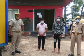 Kasna police arrested two absconding accused for fracas in house