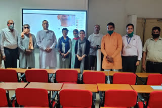 mla mohan lal badoli on Online Teaching Tools Workshop in sonipat