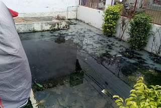 water logging in councillor office Chandra Vihar delhi