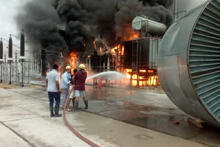 fire took place in transformer at ntpc sub station at knowledge park sector 148