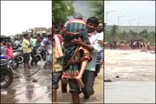 Heavy rainfall in part of Uttar karnakata caused flood over several district