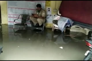 waterlogged Indrapuri police outpost in ghaziabad
