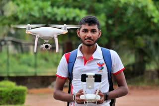 A young man who made more than twenty drones