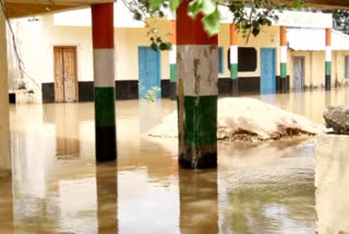Malaprabha River flooded into the school