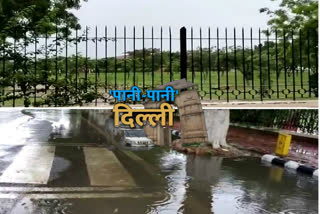 dirty drainage water logged outside sardar covid center can cause many diseases