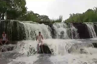 Natural waterfalls become the center of attraction