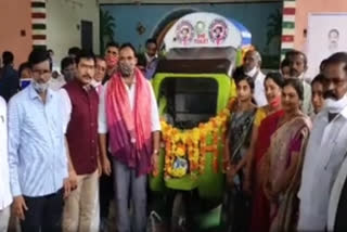 mla bollam mallaiah yadav inaugurates mobile toilets in kodada