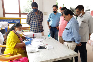 Corona test for Shimoga District Collector Office staff