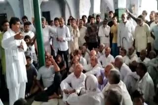 panchayat held in kharkhauda demanding 22 hour power supply from new sub station