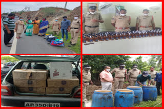 illegal transport of liquor seazed in some districts