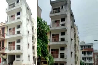 four floor building bowed due to heavy rains in Gurugram, Police got it evacuated