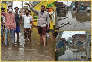 People shouted slogans against MLA and Delhi government due to water logging in Burari Assembly
