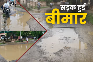 jhalawar news,  झालावाड़ की खबर,  etvbharat news,  rajasthan hindi news,  झालावाड़ मेडिकल कॉलेज,  झालावाड़ स्पेशल रिपोर्ट,  झालावाड़ में सड़कों की हालत,  Jhalawar Medical College