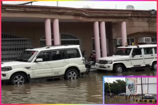 rain water entered in gautam buddha nagar district headquarters