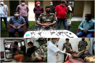 Encounter between naxalites and police in simdega, Encounter in simdega, Two naxalites injured encounter with simdega police, सिमडेगा में नक्सली और पुलिस के बीच मुठभेड़, सिमडेगा में मुठभेड़, सिमडेगा पुलिस के साथ मुठभेड़ में दो नक्सली घायल