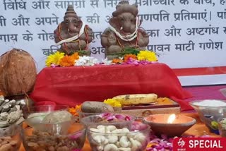Ganesh ji made of eco friendly soil in Bhopal