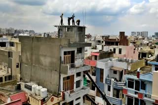 Work on demolition of buildings started after rain in Gurugram