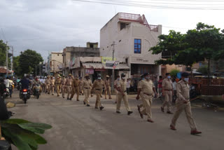 police route march in gangavathi