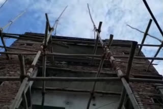 Worker died after falling from a three-storey under-construction building in Nathupura