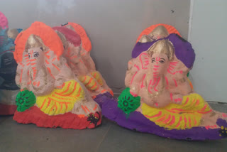 ganesh idol made of cow dung