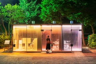 transparent public toilets in japan tokyo