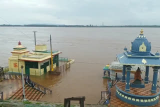 53.2 feets Decreased Godavari water level at Bhadrachalam