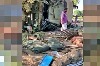 BSF truck overturned in Sriganganagar