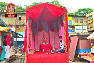 Ganesh installation at Cantor vehicle in Dharwad